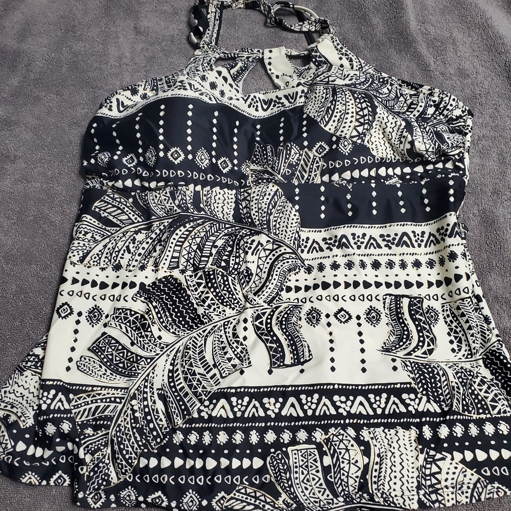 St. John's Bay print Tankini top. Size 14